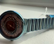 Titan Purple Unending Beauty Blue Dial Analog Stainless Steel Strap Watch for Women