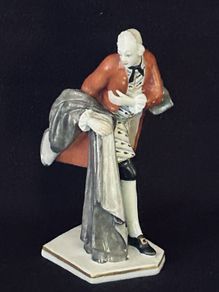 Antique Nymphenburg 1800s Porcelain Figurine Cavalier Franz Anton Bustelli 14cm