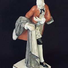 Antique Nymphenburg 1800s Porcelain Figurine Cavalier Franz Anton Bustelli 14cm