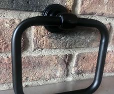 Black Towel Rail Ring - As New