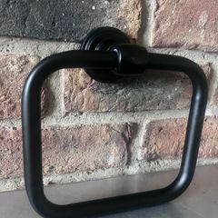 Black Towel Rail Ring - As New