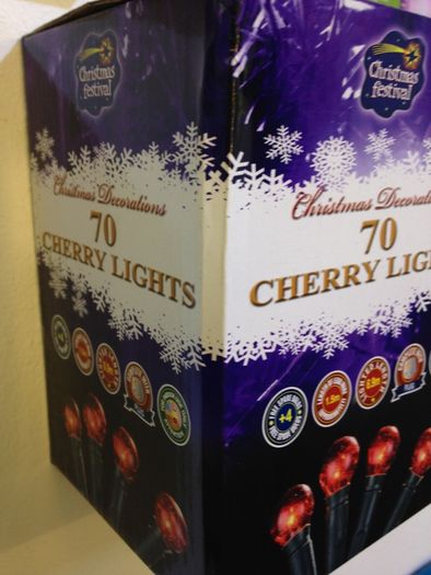 Cherry Lights 70 Red Bulb Christmas Lights