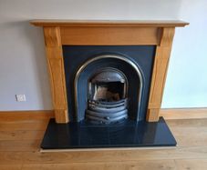 Fireplace - Oak/cast iron