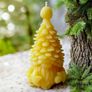 Beeswax Gnome candle | Gnome with Christmas tree hat | Non-toxic & Eco-Friendly | Natural Eco-Friendly Holiday Decor | Rustic Winter Gift Image 3