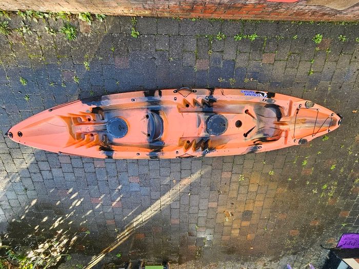 Galaxy Cruz Tandem 2+1 Kayak + JP Australia New School 180 windsurfing board