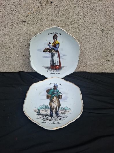 2 old paris works sides plates postage possible
