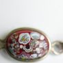 Vintage Glass Millefiori Red Italian Link Bracelet length 8" Image 4