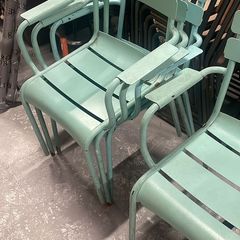 Mint Green Metal Garden Table & Chairs Set Retro Bistro Style. Will Sell Separately