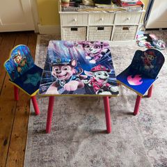 kids paw patrol table and chairs