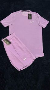 Nike Miller Dri-FIT Set Purple T-Shirt & Shorts Mens Size Large