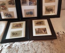 3 x vintage cigarette card's,  pub's  boat's and animal heads