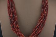Vintage MultiStrands Red Carnelian African Agate Beads From Mali Necklace