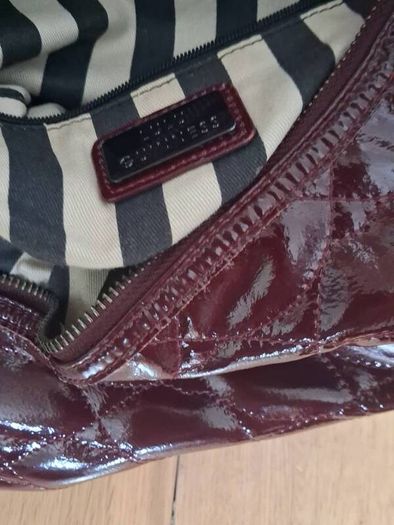 Stunning Lulu Guinness Designer Maroon Patent Leather Bag