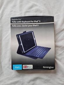Kensington ipad 5 folio with keyboard  leather cover in new condition
