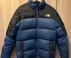 The North Face Dark Blue Hoodless Puffer Jacket