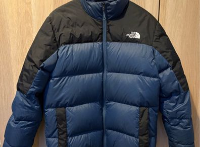 The North Face Dark Blue Hoodless Puffer Jacket