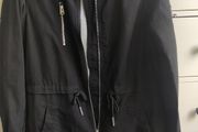 F&amp;F Black Longline Bomber Parka Like New