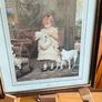 Vintage Framed Print - Puppy Love - by Charles Burton Barber (1836-1893) Made in England Image 2
