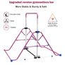 Gymnastics Bar Folding Gymnastics Equipment with Gymnastic Rings Adjustable Height Horizontal Bar for Kids/Home Girls/Children Ages 3-12 Years Image 2