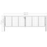 Garden Gate Galvanised Steel 415x175 cm Silver Image 5