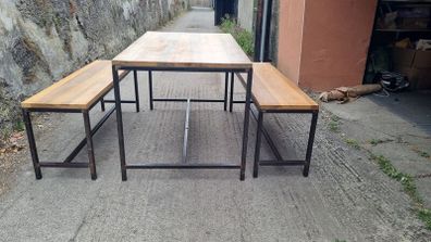 Bespoke Industrial Table and Benches