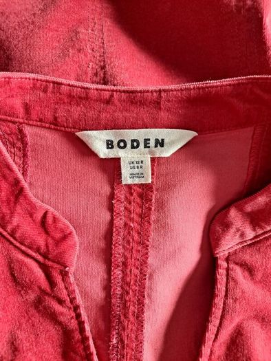 Boden red fine cord dress size UK 12