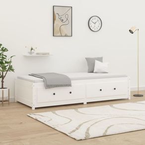 Day Bed without Mattress White 90x200 cm