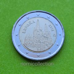 Spain 2012 year Uncirculated 2 Euro coin.