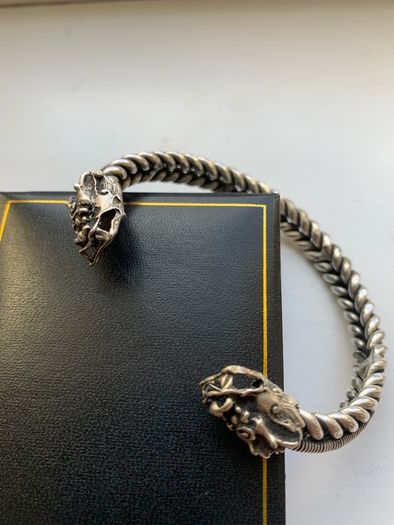 Silver Dragon Bangle