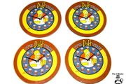 The Simpsons 4x Coasters Beer mats 2002 Duff Coasters 4 In total Cork Backed