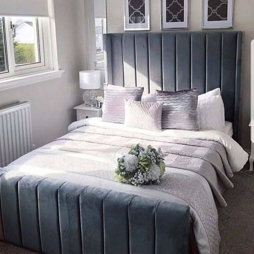 Brand New  Double Frame Beds Available With Optional Ottoman Storage & Tufted Memory Foam Mattresses