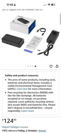 Wav Link triple display 10G USB C docking station