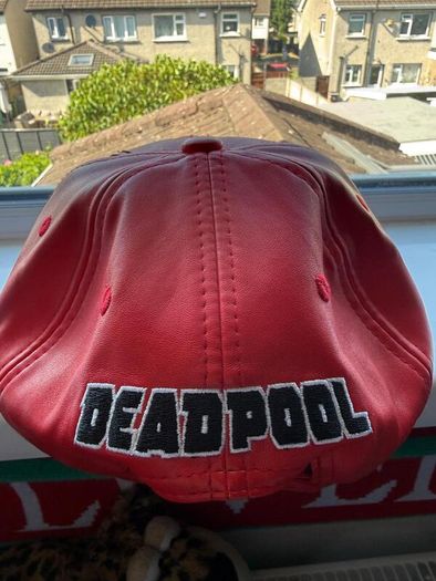 Deadpool Leather Snapback Hat