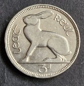 Ireland 1934 3d Three Pence coin