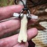 Protective Copper and Deer Bone Talisman Pendant Necklace Ankh Cross Shamanic Image 4