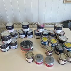 Paint Samples , mostly Farrow and Ball Colour matched in pinks and neutrals