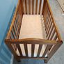 Brown Wooden Baby Cot + Mattress | Great Condition Image 2