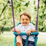Comfortable 2 in 1 Metal Garden Swing Set adjustable child swing seat with injection moulded seats Image 3