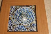 Lovely Small Framed Blue Flower Print.