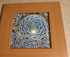 Lovely Small Framed Blue Flower Print.