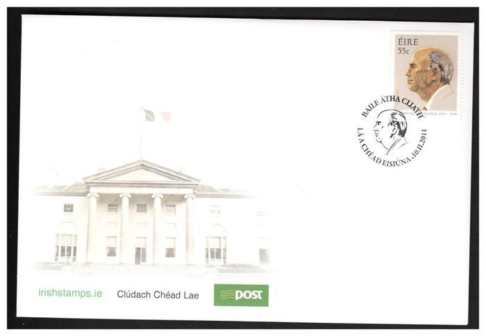 2011 Ireland Birth Centenary of Cearbhall O'Dallaigh (President of Ireland) Commemorative Stamps An Post First Day Cover (FDC)