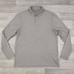 Ping Button Down Long Sleeves Polo Shirt Mens Large