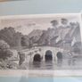 FRAMED ANTIQUE PRINT Glenmire [Glanmire] Bridge, near Cork drawn by R. Westall. A.R.A.  engraved by Edwd. Finden. Image 2