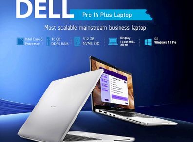 Dell Pro 14 Plus laptop, NEW, warranty untill 2029