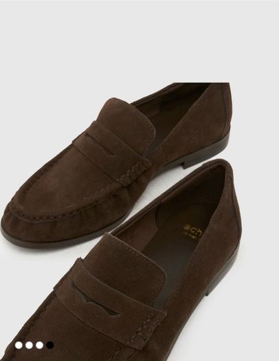 UK 7 39/40 Schuh Lewis Chocolate Brown Suede Loafer Leather style Massimo Dutti
