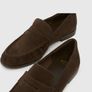 UK 7 39/40 Schuh Lewis Chocolate Brown Suede Loafer Leather style Massimo Dutti Image 10