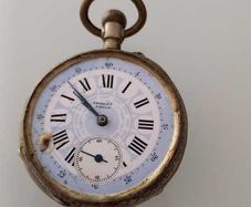 Vintage pocket watch Charles Locle Remontoire Cylindre 10 Rubis