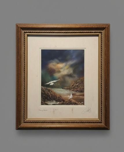 Rare early Philip Gray Pastel Painting with C.O.A.