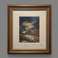 Rare early Philip Gray Pastel Painting with C.O.A.