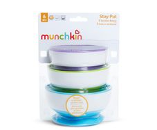 Munchkin Stay Put Suction Bowls 3Pk